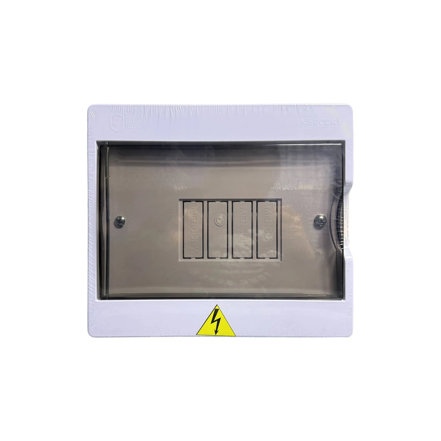 Tablero Eléctrico Bifásico 4P con Puerta de Policarbonato