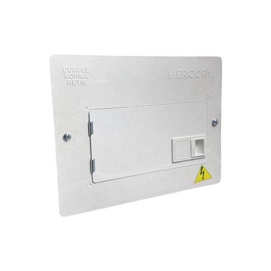 Tablero Eléctrico Bifásico 6P con Tapa Metálica Industrial