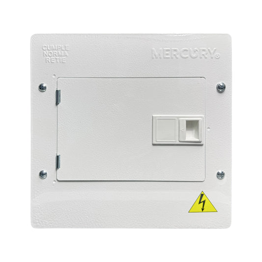 Tablero Eléctrico Bifásico 8P con Tapa Metálica Industrial