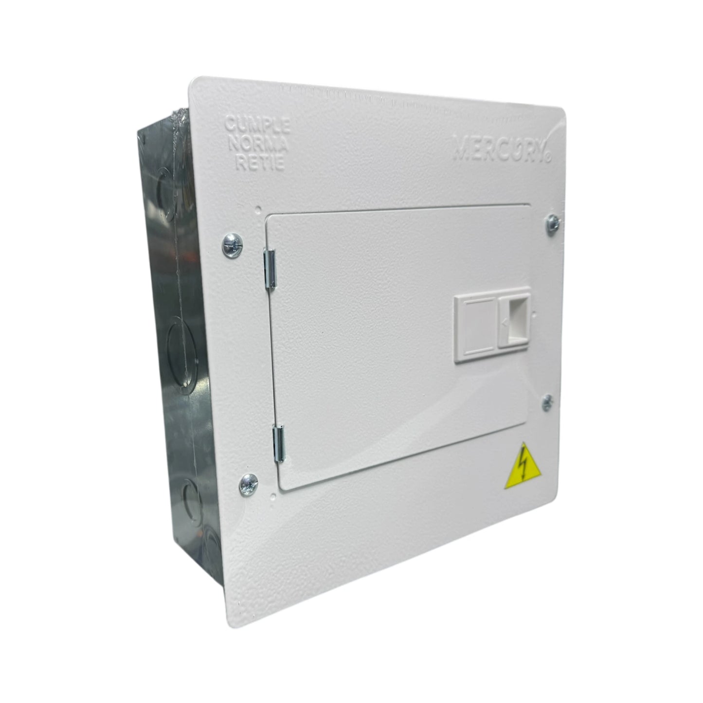 Tablero Eléctrico Bifásico 8P con Tapa Metálica Industrial