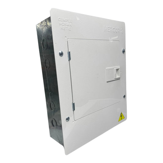 Tablero Eléctrico Bifásico 12P con Tapa Metálica Industrial