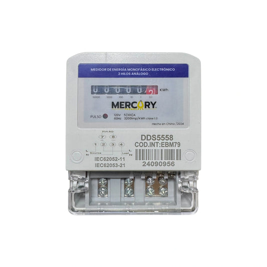 Medidor Electrónico Interno Monofásico 120V 2Hilos Análogo