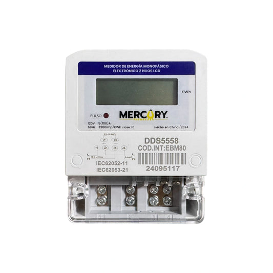 Medidor electrónico interno monofásico 120V 2 hilos LCD