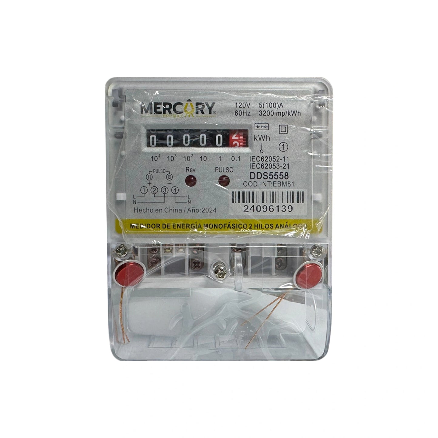 Medidor Electrónico Monofásico Análogo 120V 2 Hilos