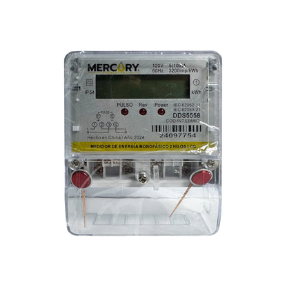 Medidor Electrónico Monofásico LCD 120V 2 Hilos