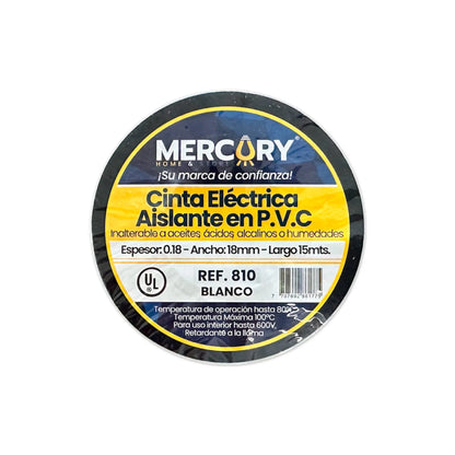 Cinta Aislante 15M Blanca Certificación UL