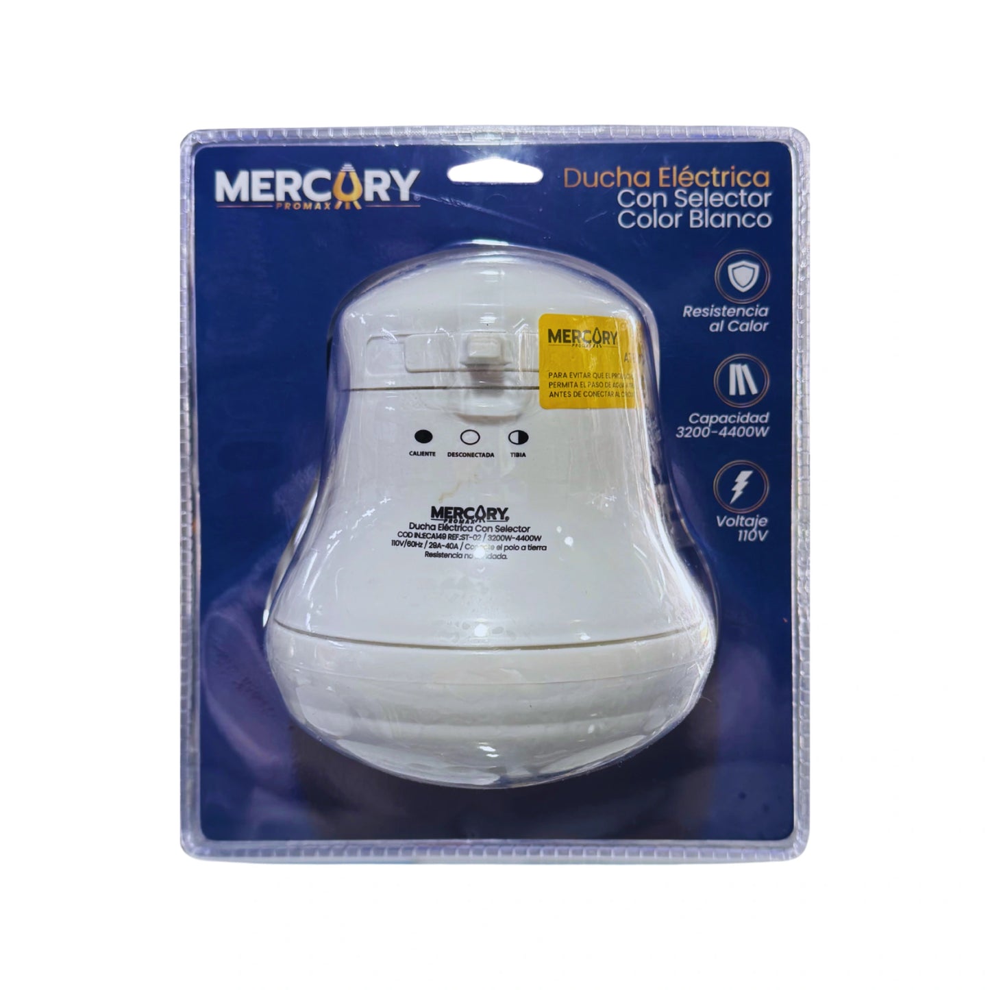 Ducha Eléctrica con Seleccionador de Temperatura y Manguera