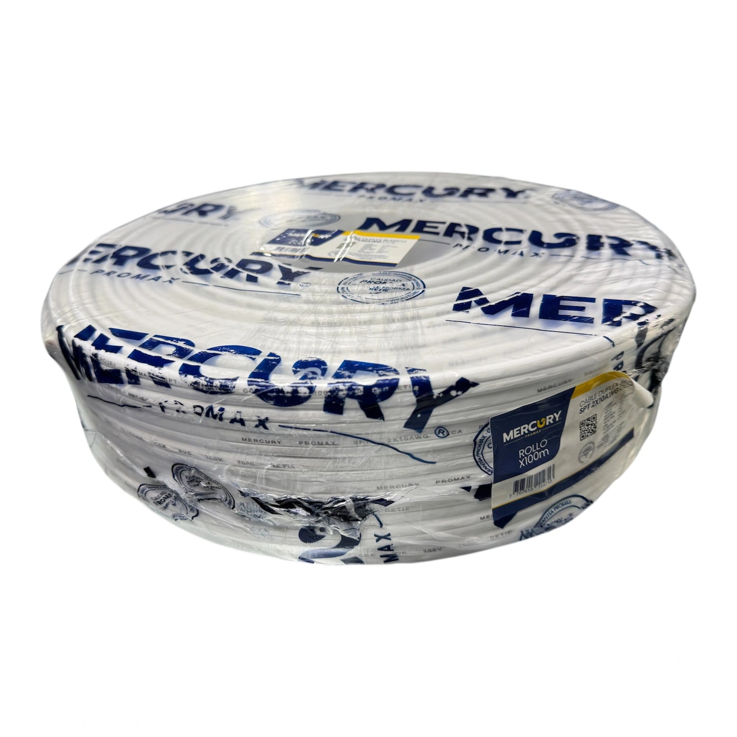 Cable Dúplex Blanco SPT 2x10AWG CCA Rollo x 100m