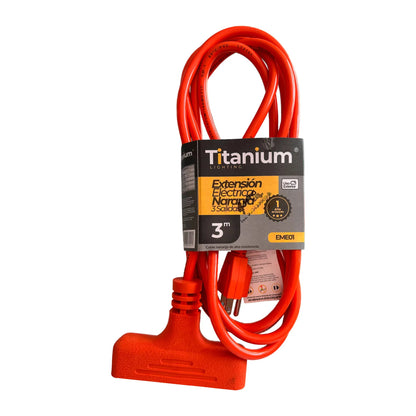 Extensión Eléctrica de 3 Salidas para Exterior Cable de 3M