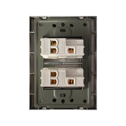 Interruptor Doble Conmutable Black Luxury