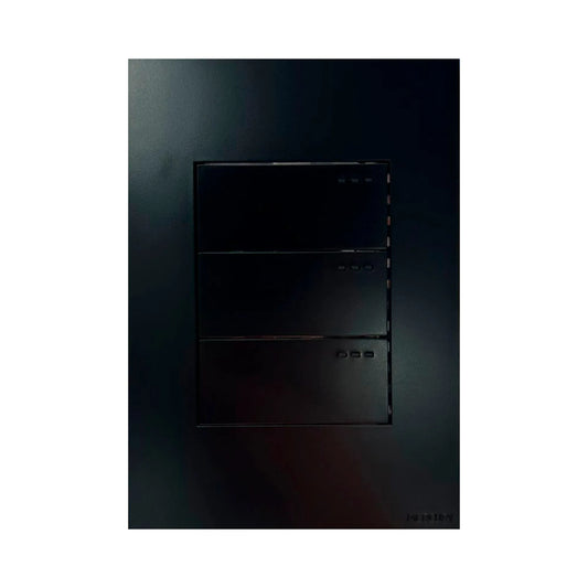 Interruptor Triple Conmutable Black Luxury
