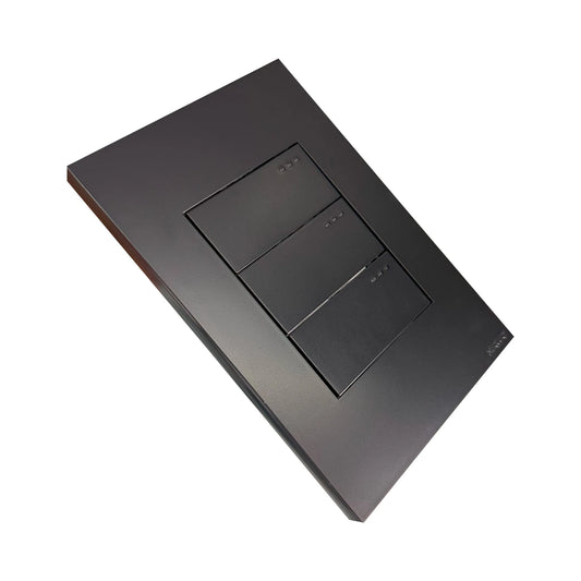 Interruptor Triple Conmutable Black Luxury