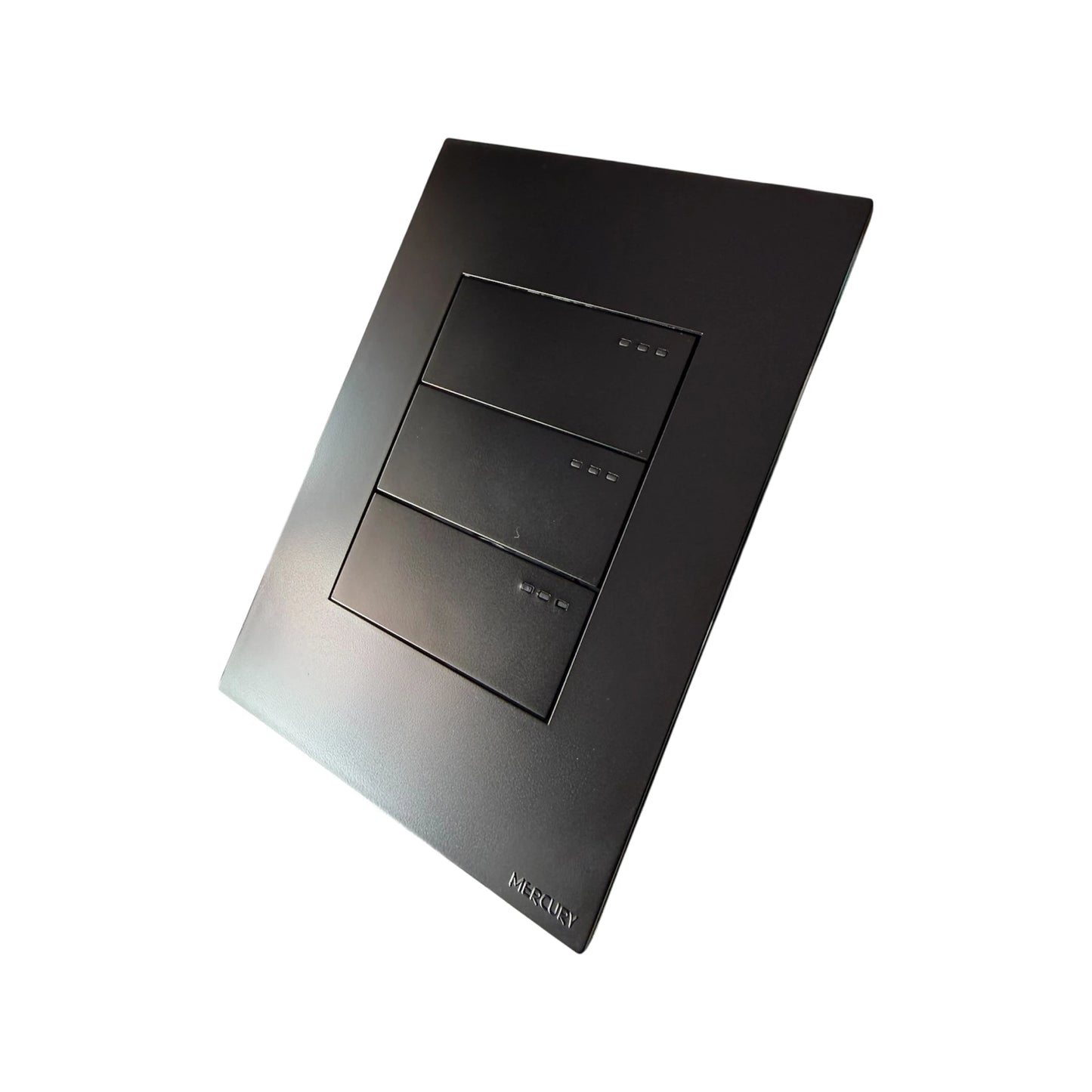 Interruptor Triple Conmutable Black Luxury