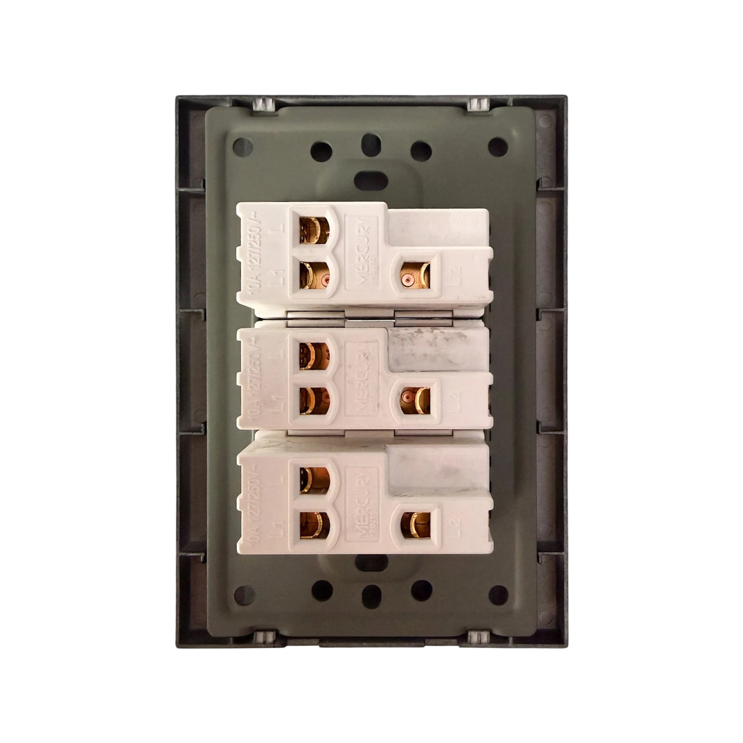 Interruptor Triple Conmutable Black Luxury