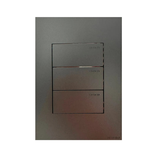Interruptor Triple Conmutable Silver Luxury