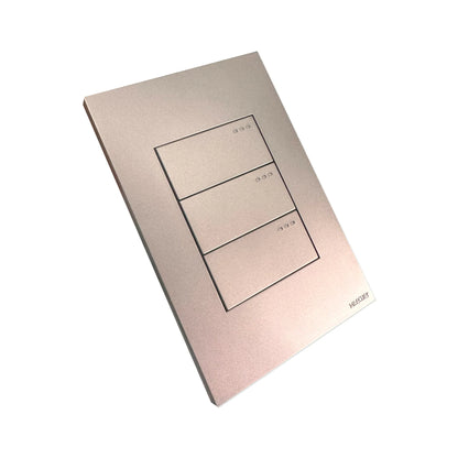 Interruptor Triple Conmutable Silver Luxury