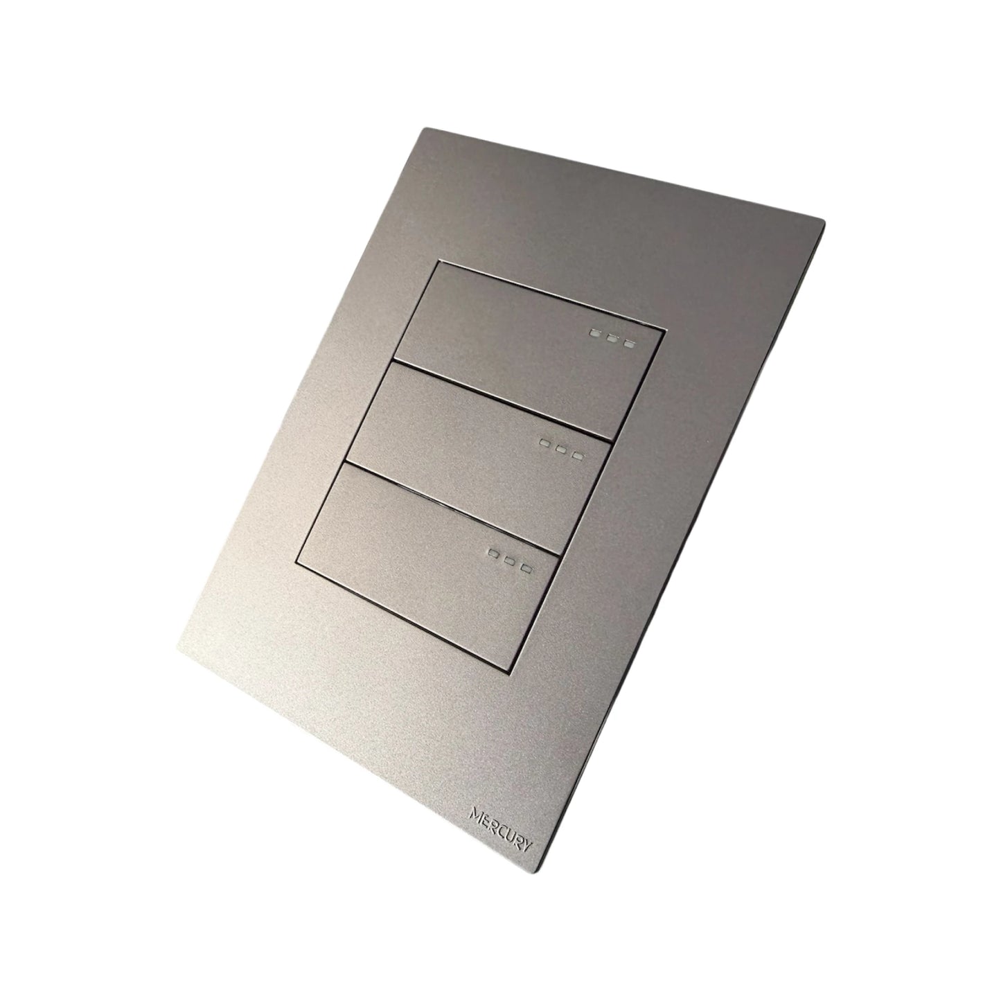 Interruptor Triple Conmutable Silver Luxury