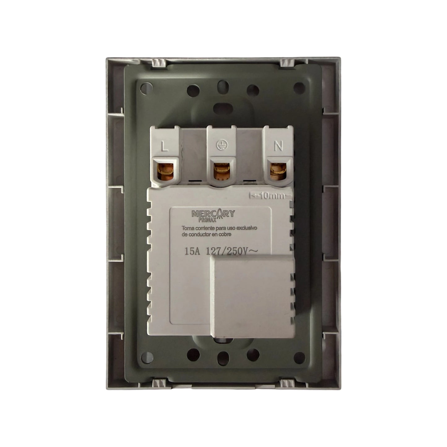 Toma Doble Polo Tierra + 2 USB Silver Luxury