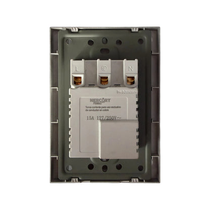 Toma Doble Polo Tierra + 2 USB Silver Luxury