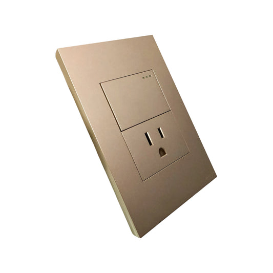 Toma + Interruptor Golden Luxury