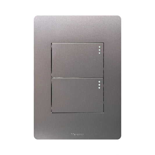 Interruptor Doble Grigio Torino