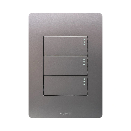 Interruptor Triple Grigio Torino