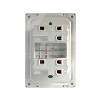 Interruptor Doble Línea Infinity White