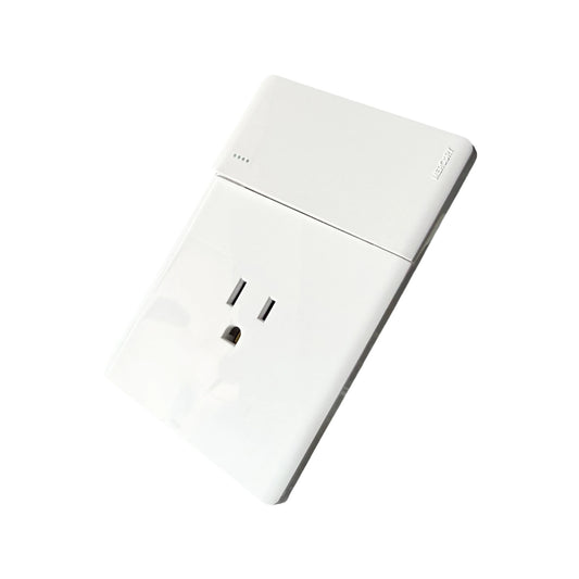 Toma + Interruptor Línea Infinity White