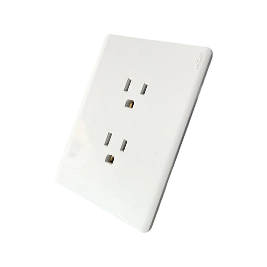 Toma Doble Línea Infinity White