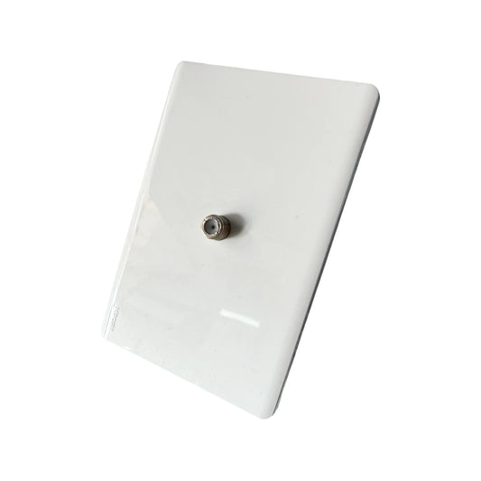 Toma Coaxial Línea Infinity White
