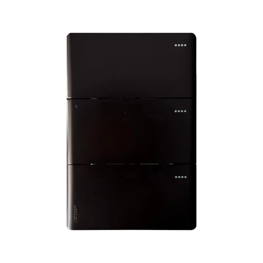Interruptor Triple Línea Infinity Black
