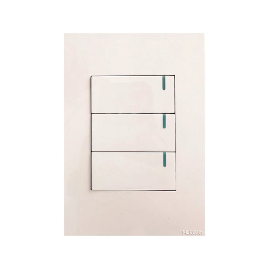 Interruptor Triple Conmutable White Luxury