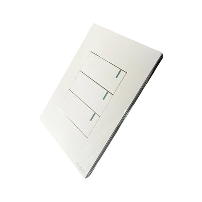 Interruptor Triple Conmutable White Luxury