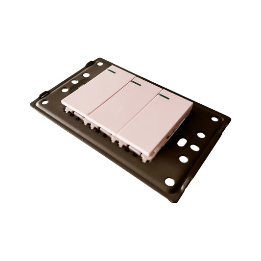 Interruptor Triple Conmutable Premium White Sin Tapa