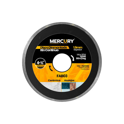 Disco Diamantado Continuo 4 1/2" 7 mm