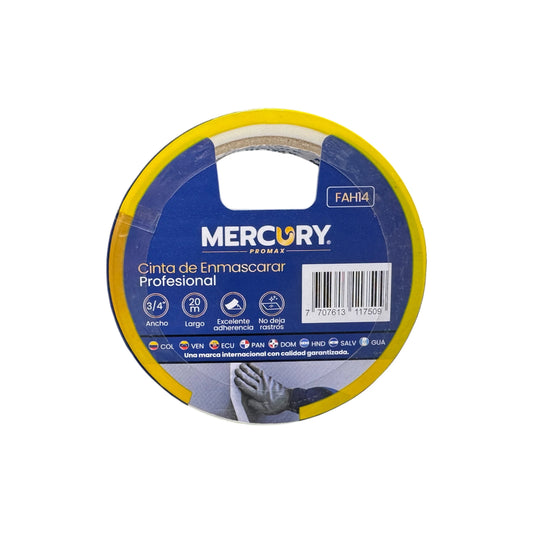 Cinta de Enmascarar Profesional 3/4" de 20m