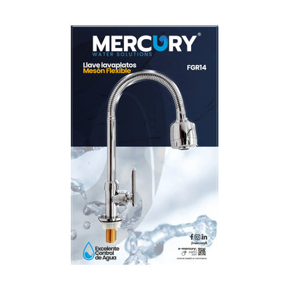 LLAVE LAVAPLATOS DE MESÓN CUELLO FLEXIBLE