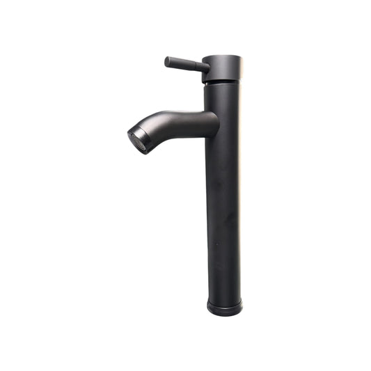 Llave Lavamanos Luxury Negro Mate Cuello Alto