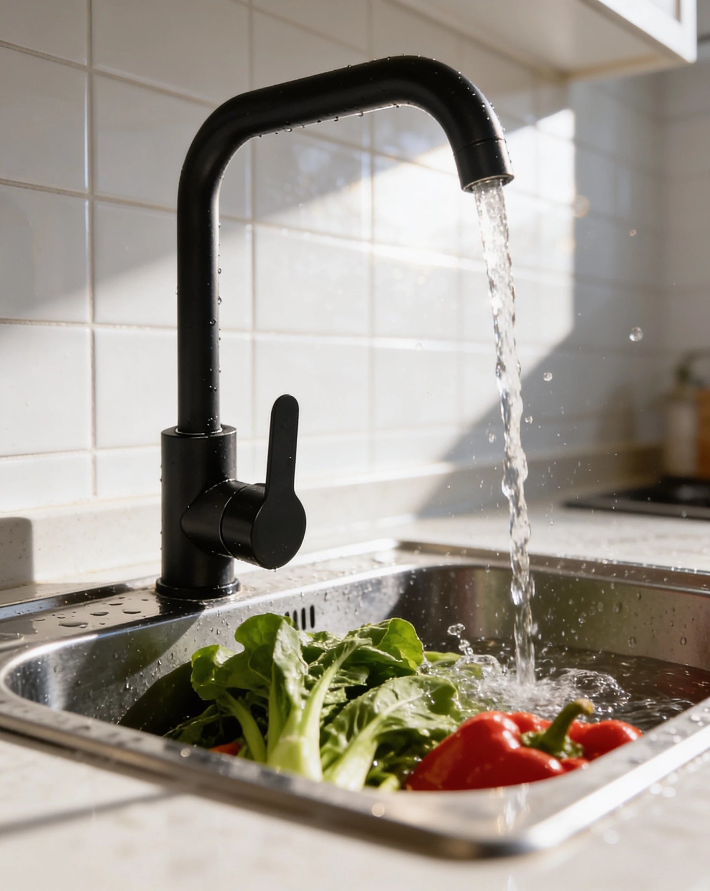 Llave Lavaplatos de Mesón Luxury Negro Mate Artdeko