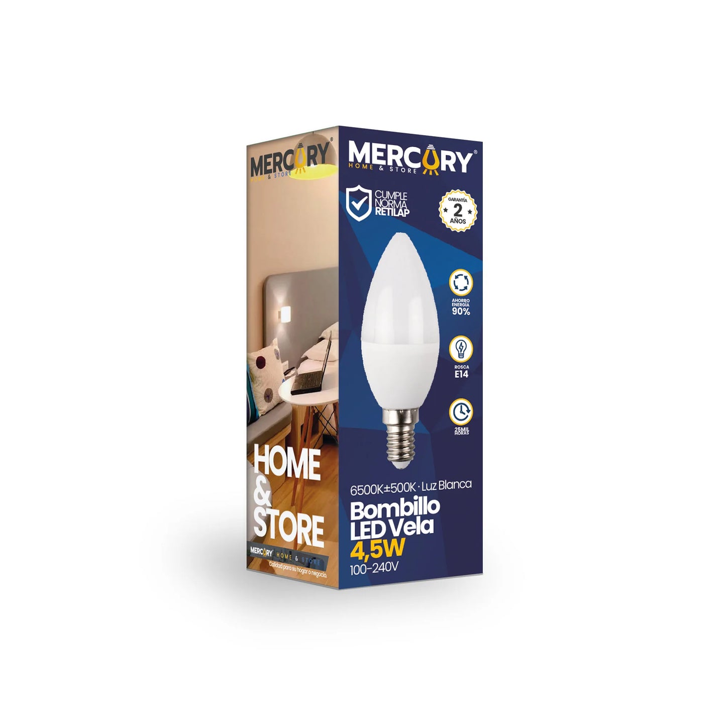 Bombillo LED Vela 5W Luz Blanca