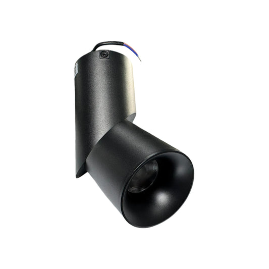 Spot Giratorio Cilíndrico LED Negro 15W Luz Blanca