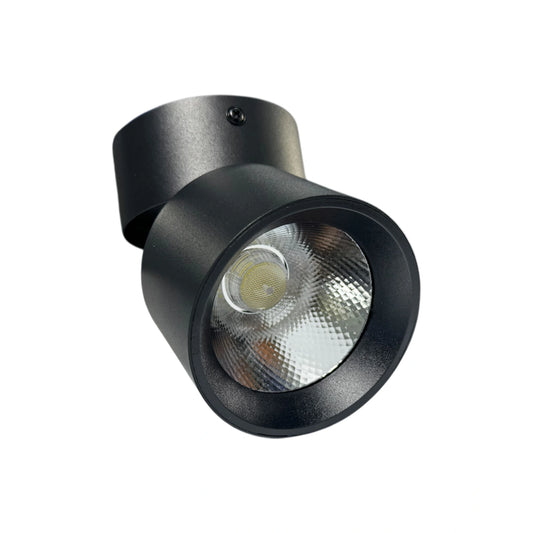 Spot Giratorio Cilíndrico LED Negro 20W Luz Blanca