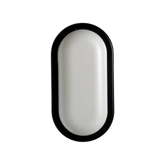 Tortuga LED Lisa Negra 12W Luz Blanca