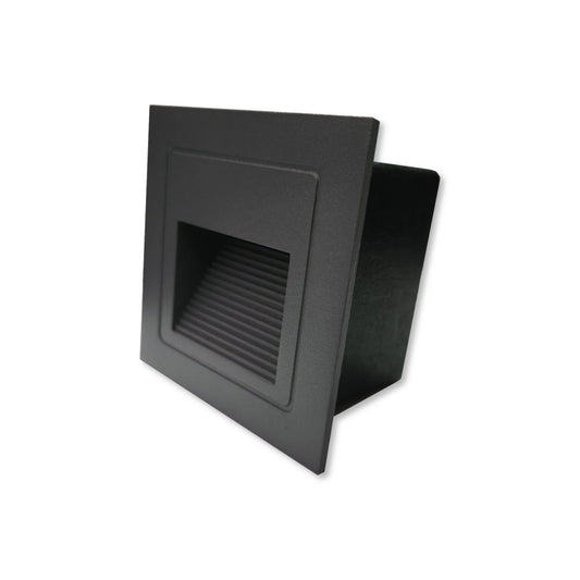 Nicho LED 3W Negro Luz Cálida