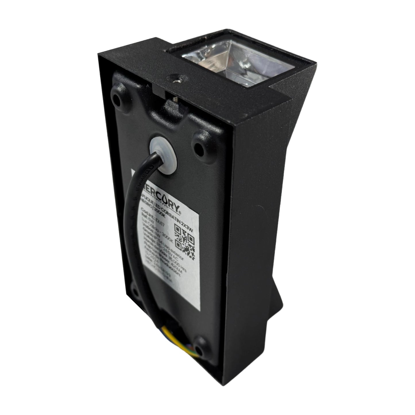 Aplique LED Corbatín 2x3W Negro Luz Cálida