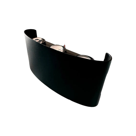 Aplique LED Up & Down 6W Negro Luz Cálida