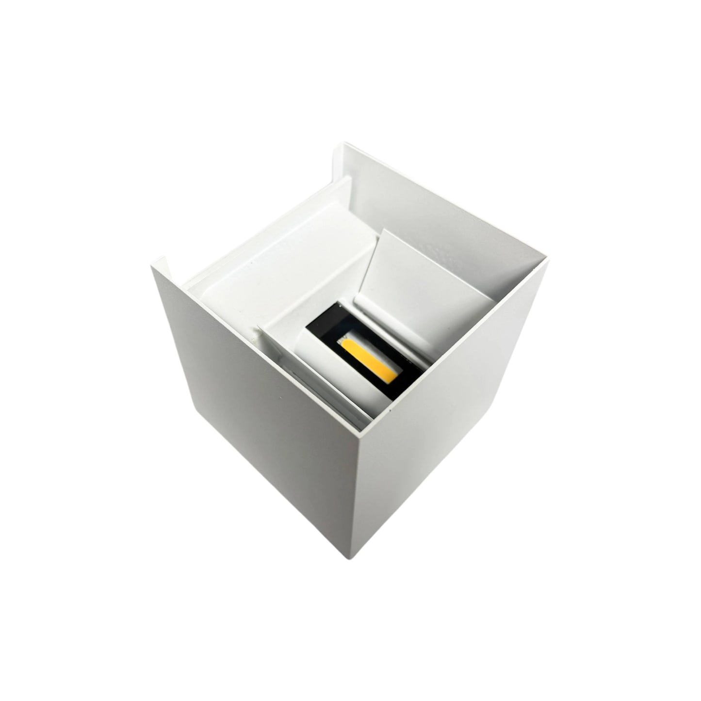 Aplique LED Box Blanco 6W 10x10 Luz Cálida