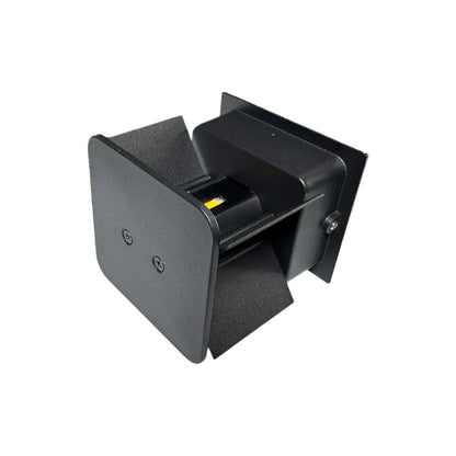 Aplique LED Box Negro 6W 10x10 Luz Cálida