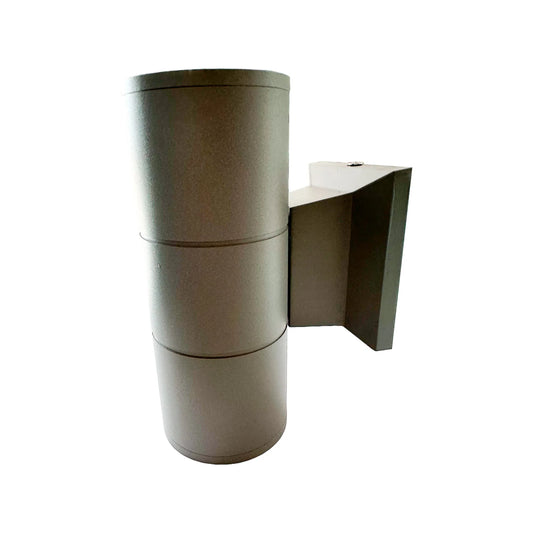 Aplique Pared GU10 X2 Cilindro Gris