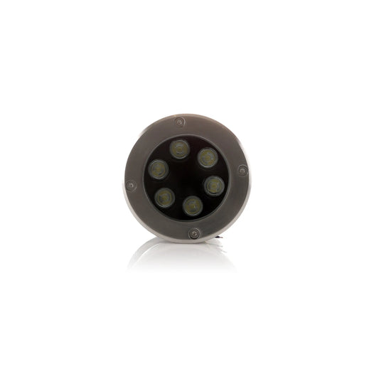 Bala LED Piso 6W Satín Redonda Luz Blanca